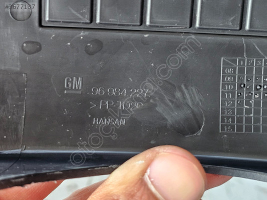 CHEVROLET CRUZE DİREKSİYON ÜST KAPAK ORJİNAL ÇIKMA 96984227