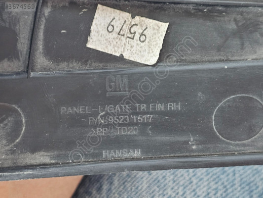 CHEVROLET CRUZE SAĞ BAGAJ BAKALİTİ ORJİNAL ÇIKMA 95231517