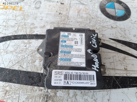 HONDA CİVİC AİRBAG BEYNİ ORJİNAL ÇIKMA PARÇA 77960-TEA-T820-M4