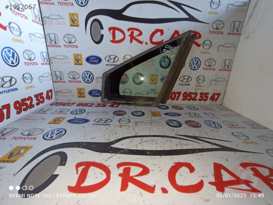 RENAULT CLİO 4 SOL ÖN KELEBEK CAM ÇIKMA PARÇA