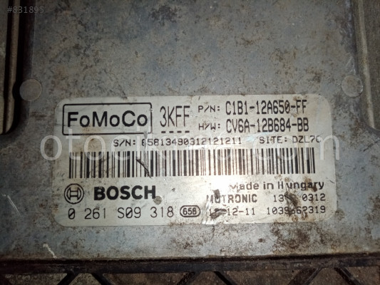FORD FIESTA 1.0 BENZİNLİ MOTOR BEYNİ BOSCH 0261S09318