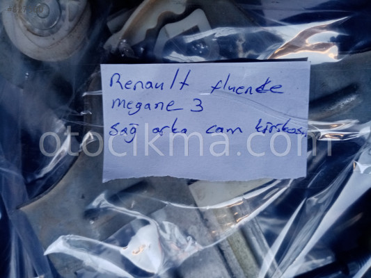 RENAULT FLUENCE SAĞ ARKA KAPI CAM KİRİKOSU